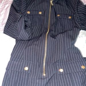 Size 16  Black white pin stripe Womens dress